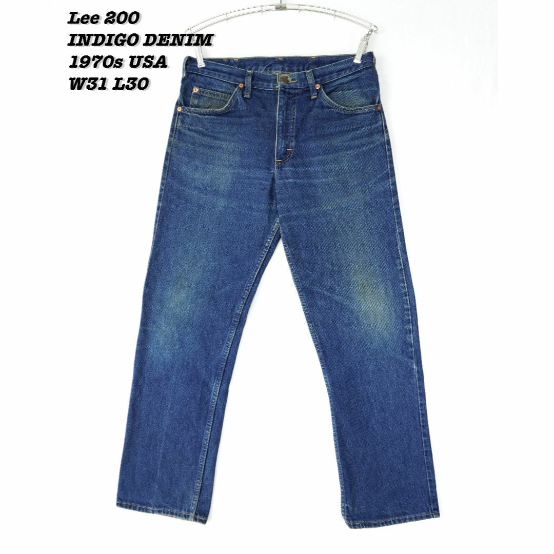 Lee 200 INDIGO DENIM PANTS 1970s W31 L30