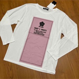 マリークワント(MARY QUANT)のマリークワント　MARY'S SWEETYロング Tシャツ　白(Tシャツ(長袖/七分))