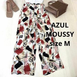 AZUL by moussy - AZUL by MOUSSY 総柄ガウチョパンツ　size M