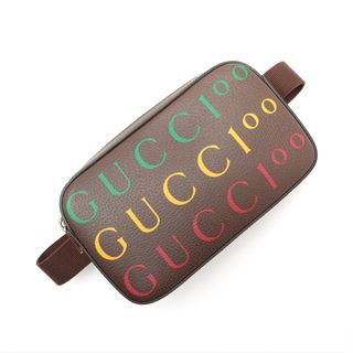 グッチ(Gucci)のグッチ 100周年記念モデル レザー  ブラウン ユニセックス ウエストバ(ボディバッグ/ウエストポーチ)