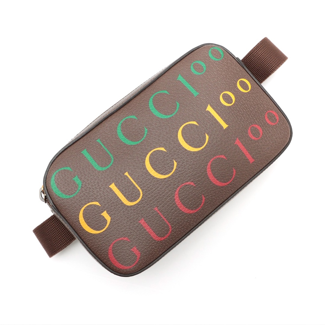 Gucci(グッチ)のグッチ 100周年記念モデル レザー  ブラウン ユニセックス ウエストバ レディースのバッグ(ボディバッグ/ウエストポーチ)の商品写真