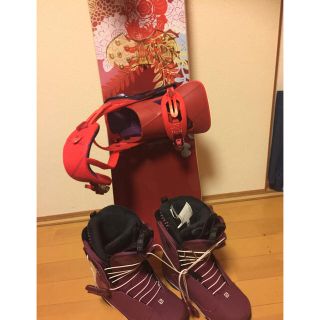 バートン(BURTON)のスノーボードビンディングとブーツもセット(ボード)