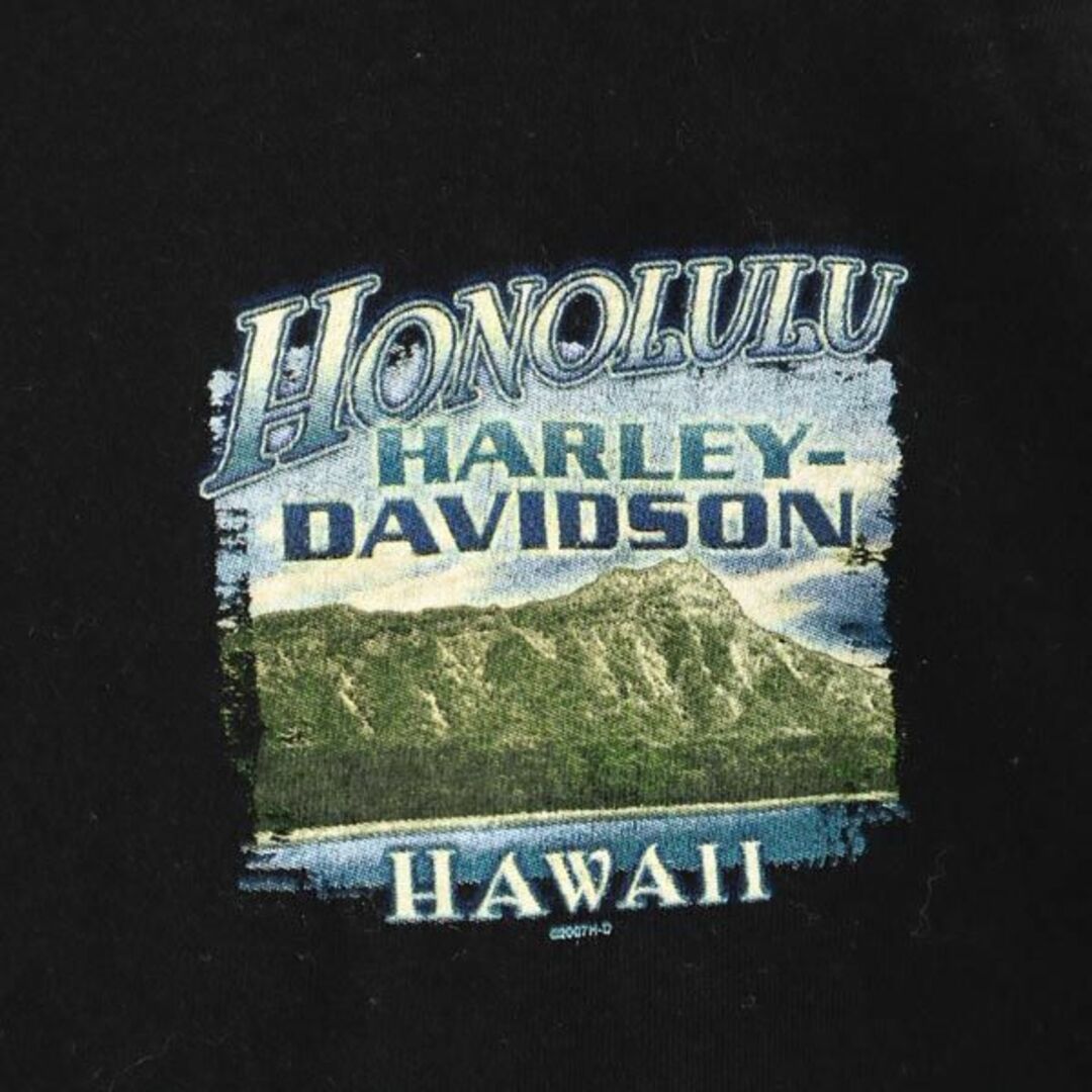 ハーレーダビットソン プリント 半袖 Tシャツ M 黒 Harley Davidson ロゴ メンズ   【230822】 メール便可