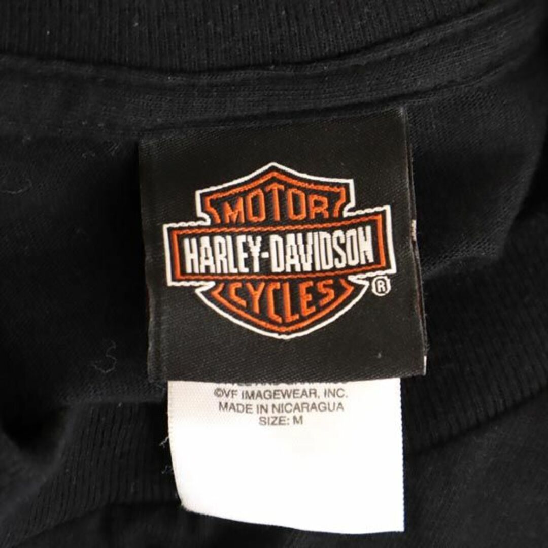 ハーレーダビットソン プリント 半袖 Tシャツ M 黒 Harley Davidson ロゴ メンズ   【230822】 メール便可