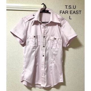 【値下げ】T.S.U FAR EAST ライトピンク シャツ　L(シャツ)