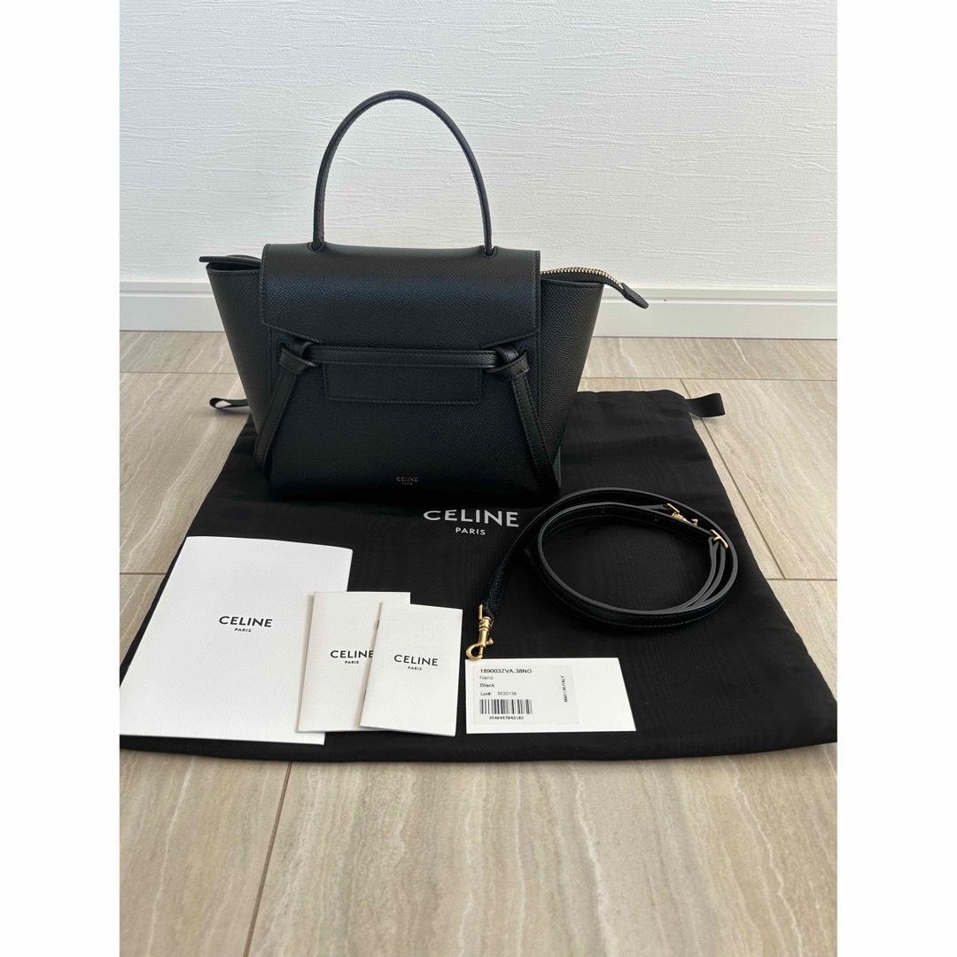 CELINE - 再値下げ❗️超美品　セリーヌ　ベルトバッグナノ　グレインドカーフスキン