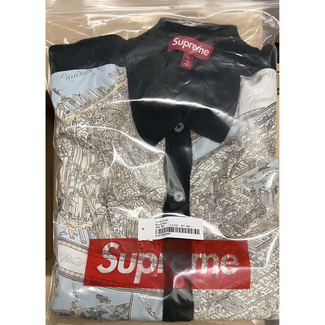 Supreme   supreme silk map cardigan black S 新品未開封の通販 by