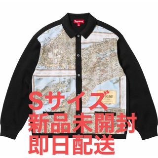 supreme silk map cardigan black S 新品未開封