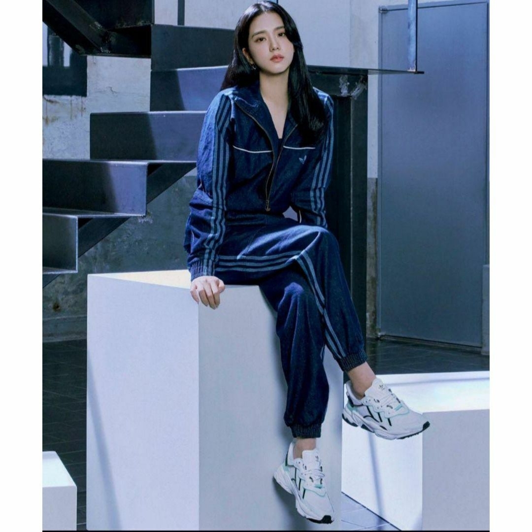 アディダス インディゴブルー デニム ジャージパンツ adidas 女性S-