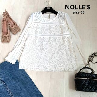 ノーリーズ(NOLLEY'S)のNOLLE'S ノーリーズ　レースブラウス　ブラウス　日本製　38サイズ　長袖(シャツ/ブラウス(長袖/七分))