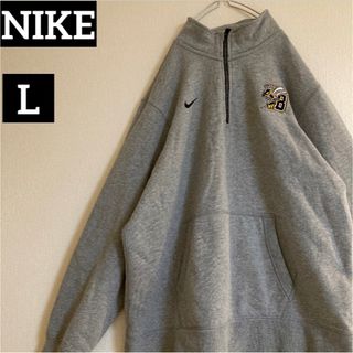 ナイキ(NIKE)のNIKEナイキハーフジップスウェットプルオーバーワンポイント刺繍ビックシルエット(スウェット)