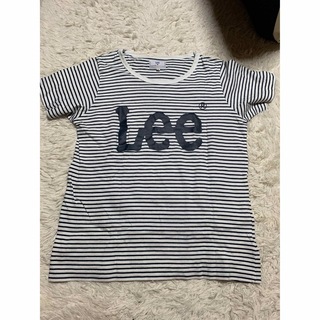 リー(Lee)の【美品】Lee 半袖レディースTシャツ　青ボーダー(Tシャツ(半袖/袖なし))