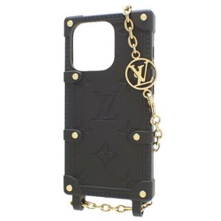 ルイヴィトン(LOUIS VUITTON)のルイ・ヴィトンスマートフォンケース リ・トランク IPHONE 14 PRO R-TPUエンボス加工 ノワール ブラック黒 40802066777(iPhoneケース)