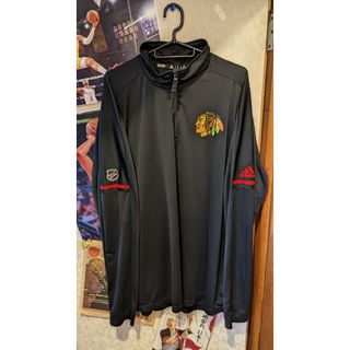 シカゴブラックホークス1/4ジッププルオーバーシャツ(その他)