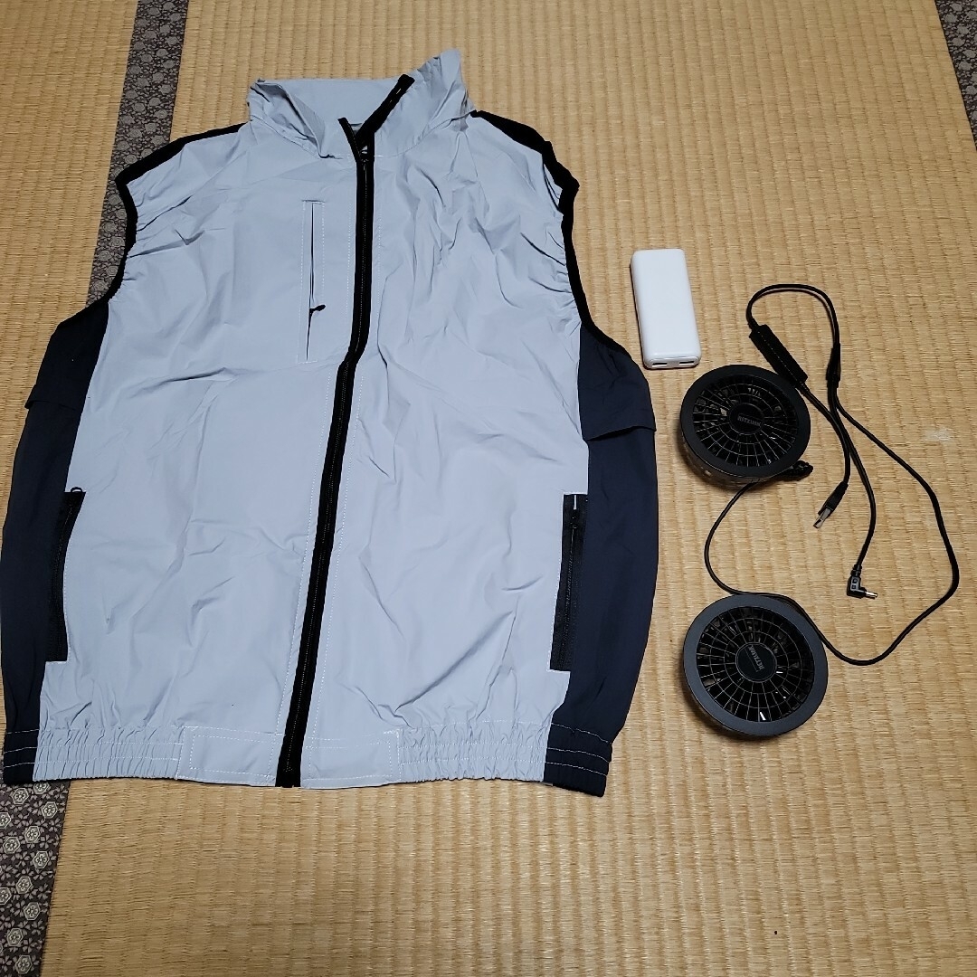 メンズ空調服とファンとバッテリーのセットになります。