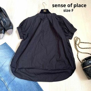 センスオブプレイスバイアーバンリサーチ(SENSE OF PLACE by URBAN RESEARCH)のsense of place センスオブプレイス　ブラウス　Fサイズ　半袖(シャツ/ブラウス(半袖/袖なし))