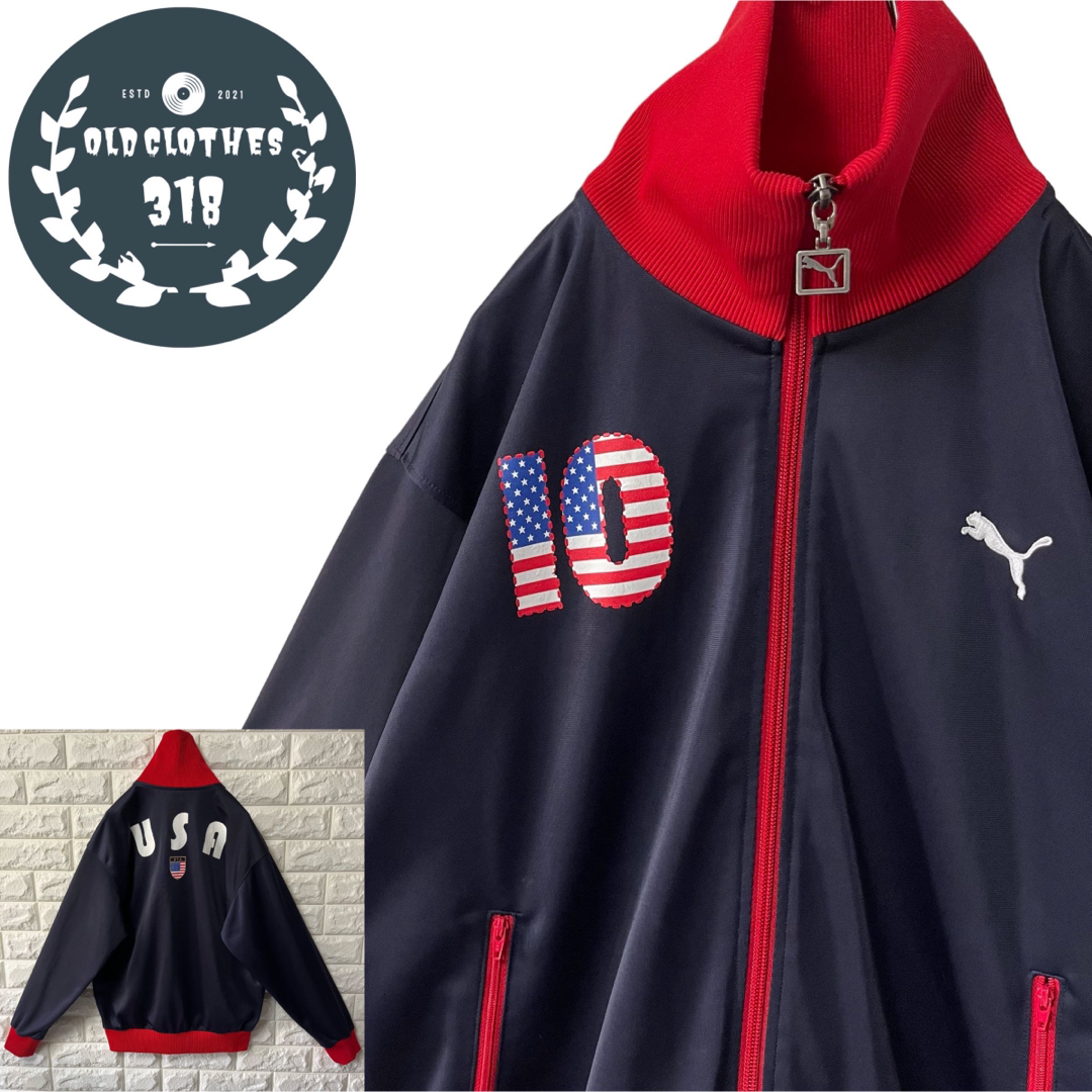 【PUMA】プーマ 日本製 トラックJKT ハイネック USA 星条旗