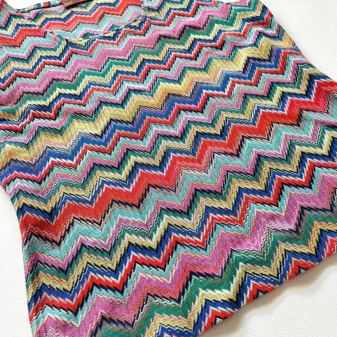 HGAG378/美品 オレンジタグ MISSONI カシミヤ カーディガン 総柄