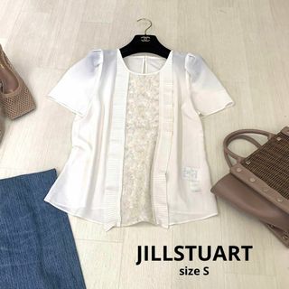 ジルスチュアート(JILLSTUART)のJILLSTUART ジルスチュアート　レースブラウス　ブラウス　Sサイズ　半袖(シャツ/ブラウス(半袖/袖なし))