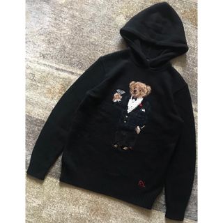 ポロラルフローレン(POLO RALPH LAUREN)の大人気モデル お洒落すぎるポロベア ラルフローレン ニット パーカー XS(パーカー)