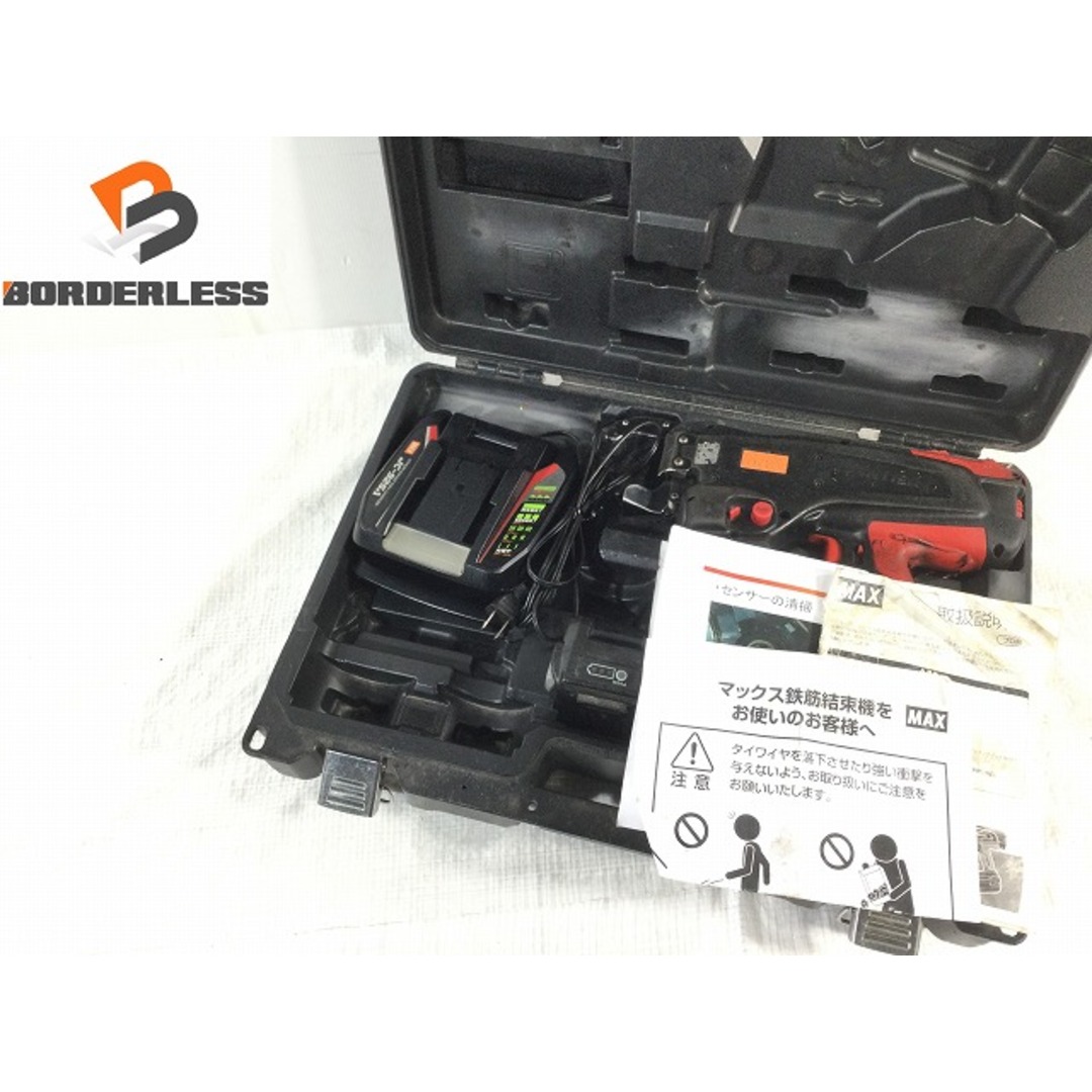 ☆品☆MAX マックス 14.4V 鉄筋結束機 ツインタイア RB-440T-B2C/1440A バッテリー2個(4.0Ah/3.0Ah) 充電器+ケース 75682