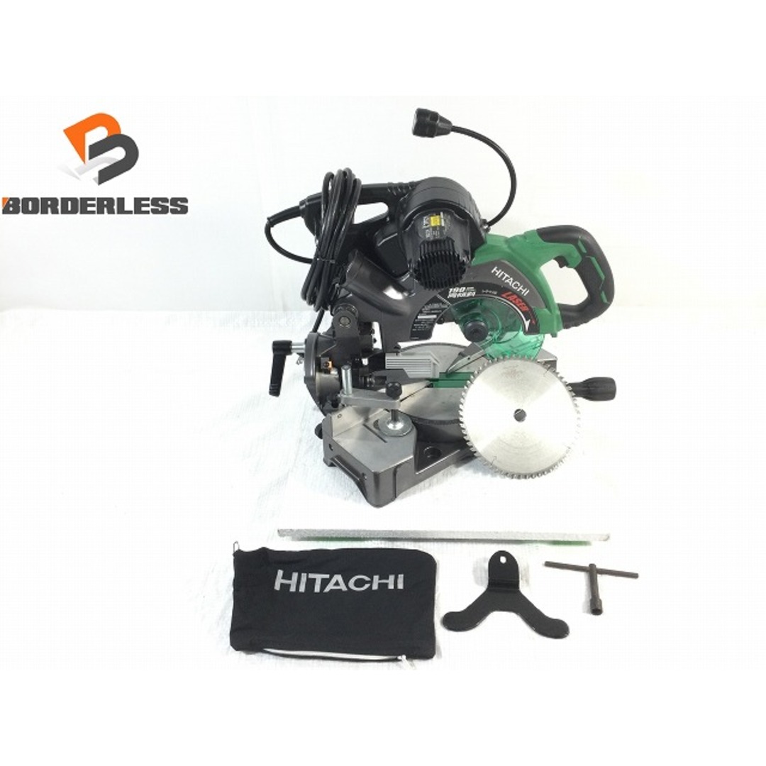 ☆美品☆HITACHI 日立工機 100V 190mm 卓上丸のこ C7FCH レーザー＋ライト付 卓上マルノコ 卓上丸ノコ 押切り機 木工用切断機 76338