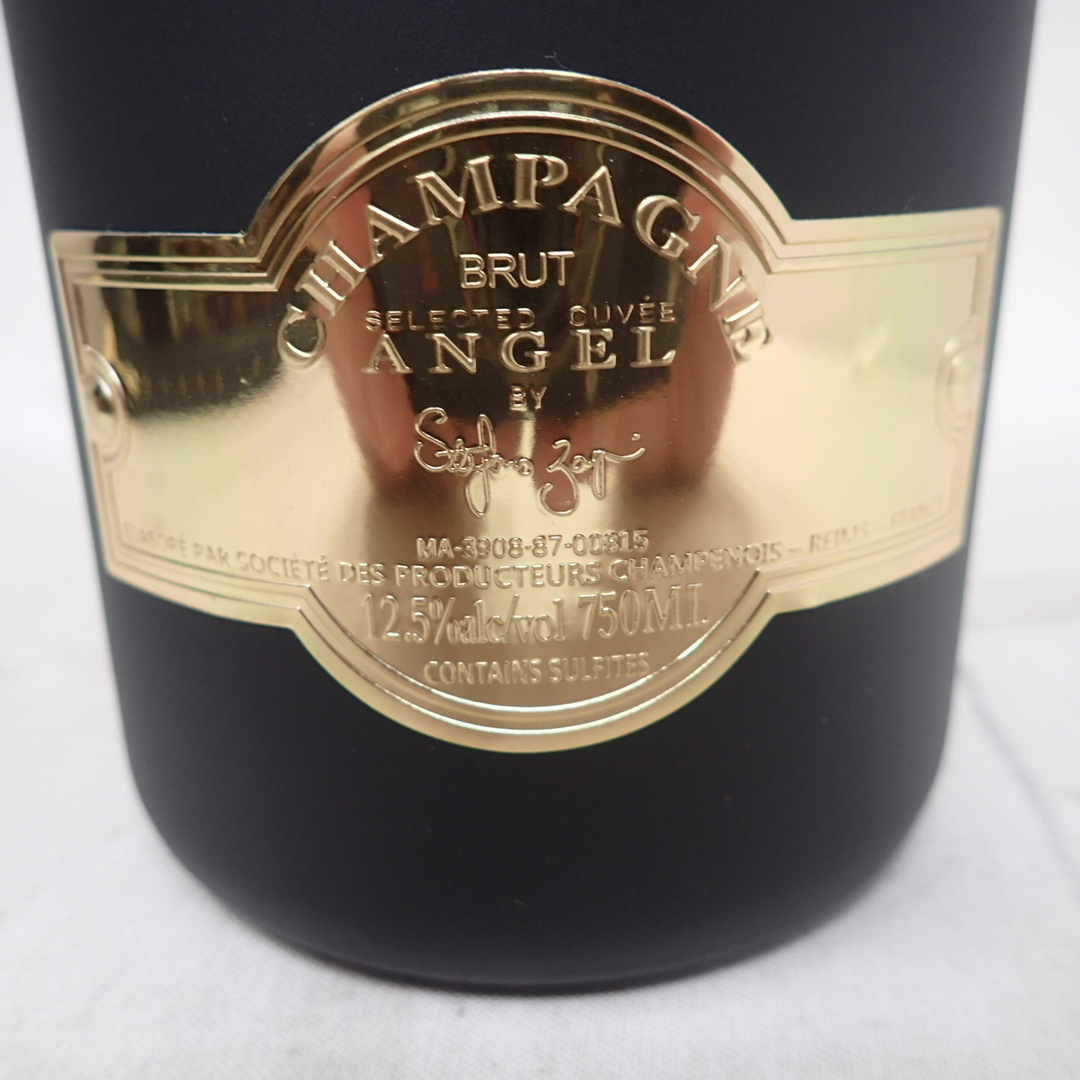 【未開栓】エンジェル シャンパン 5周年 記念ボトル　レザーラッチ食品・飲料・酒