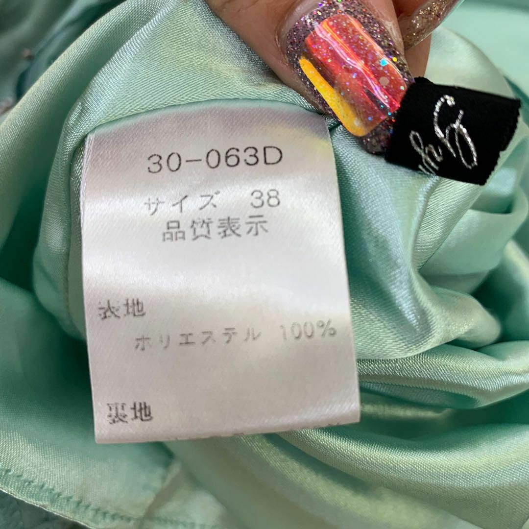 アンドロジーナ　胸元ビジュー付きノースリーブシフォンワンピース　size M レディースのワンピース(ひざ丈ワンピース)の商品写真