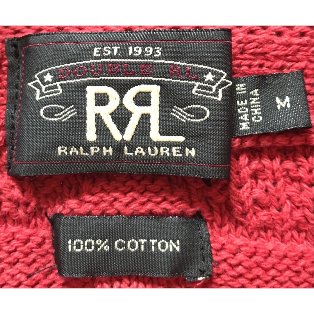 RRL - 最高のヴィンテージ加工 稀少カラー RRL ケーブル編み ニット