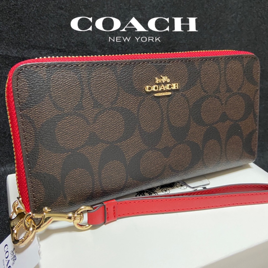 COACH - コーチ 財布 人気のおしゃれバイカラー 男女 ギフト⭕️の通販