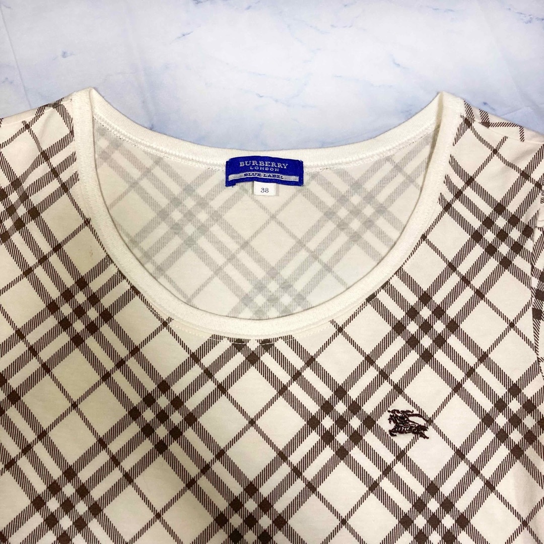 BURBERRY BLUE LABEL(バーバリーブルーレーベル)の【週末値引✨】バーバリーロンドン  ノバチェック Tシャツ カットソー レディースのトップス(Tシャツ(半袖/袖なし))の商品写真