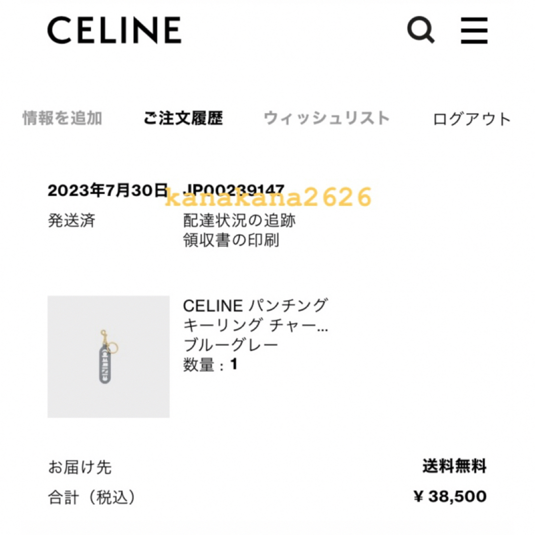 celine(セリーヌ)の新作　セリーヌキーチャーム レディースのアクセサリー(チャーム)の商品写真