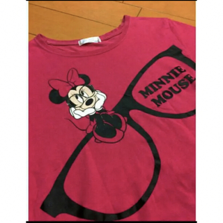 ディズニー(Disney)のミニーピンクメガネコットンT(Tシャツ(半袖/袖なし))