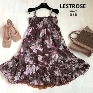 レストローズ(L'EST ROSE)のLESTROSE レストローズ　花柄ワンピース　キャミワンピース　ワンピース(ロングワンピース/マキシワンピース)