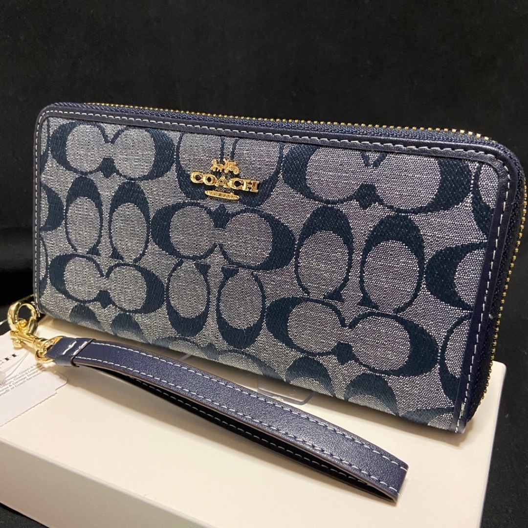 COACH - 削除前限定❗️コーチ 財布 人気のデニム シャンブレー