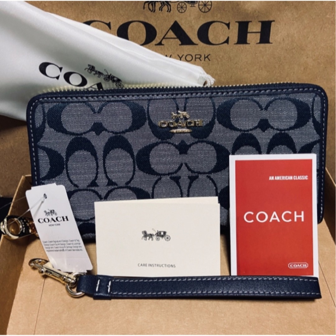 COACH - 削除前限定❗️コーチ 財布 人気のデニム シャンブレー