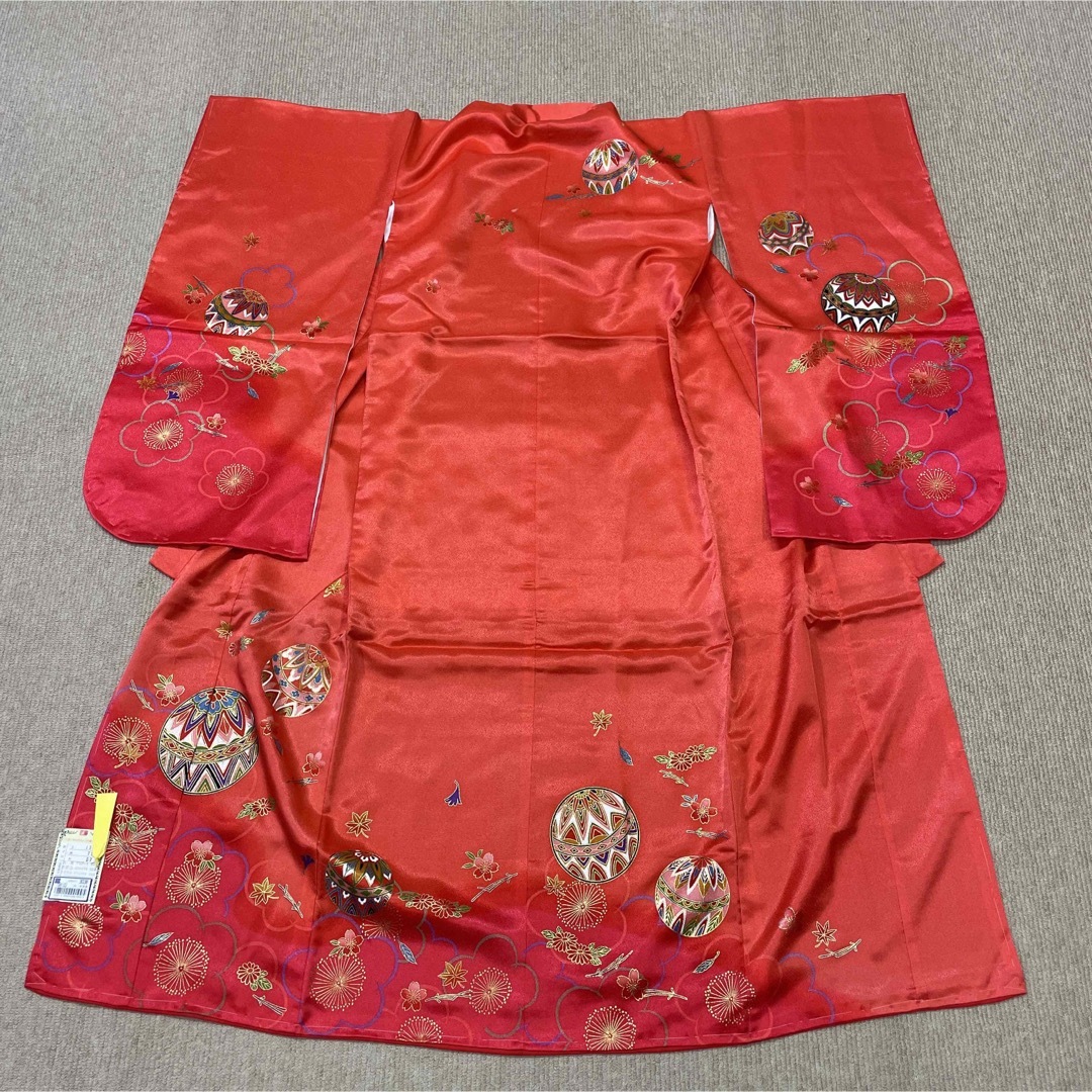 新品 お仕立て上がり 四ツ身 七五三 七歳お祝い着 手毬 古典柄 重ね 新品 お仕立て上がり 四ツ身 七五三 七歳お祝い着 手毬 古典柄 重ね