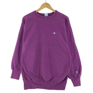 チャンピオン(Champion)の古着 90年代 チャンピオン Champion リバースウィーブ 刺繍タグ ワンポイントロゴスウェット トレーナー USA製 メンズM ヴィンテージ /eaa364446(スウェット)