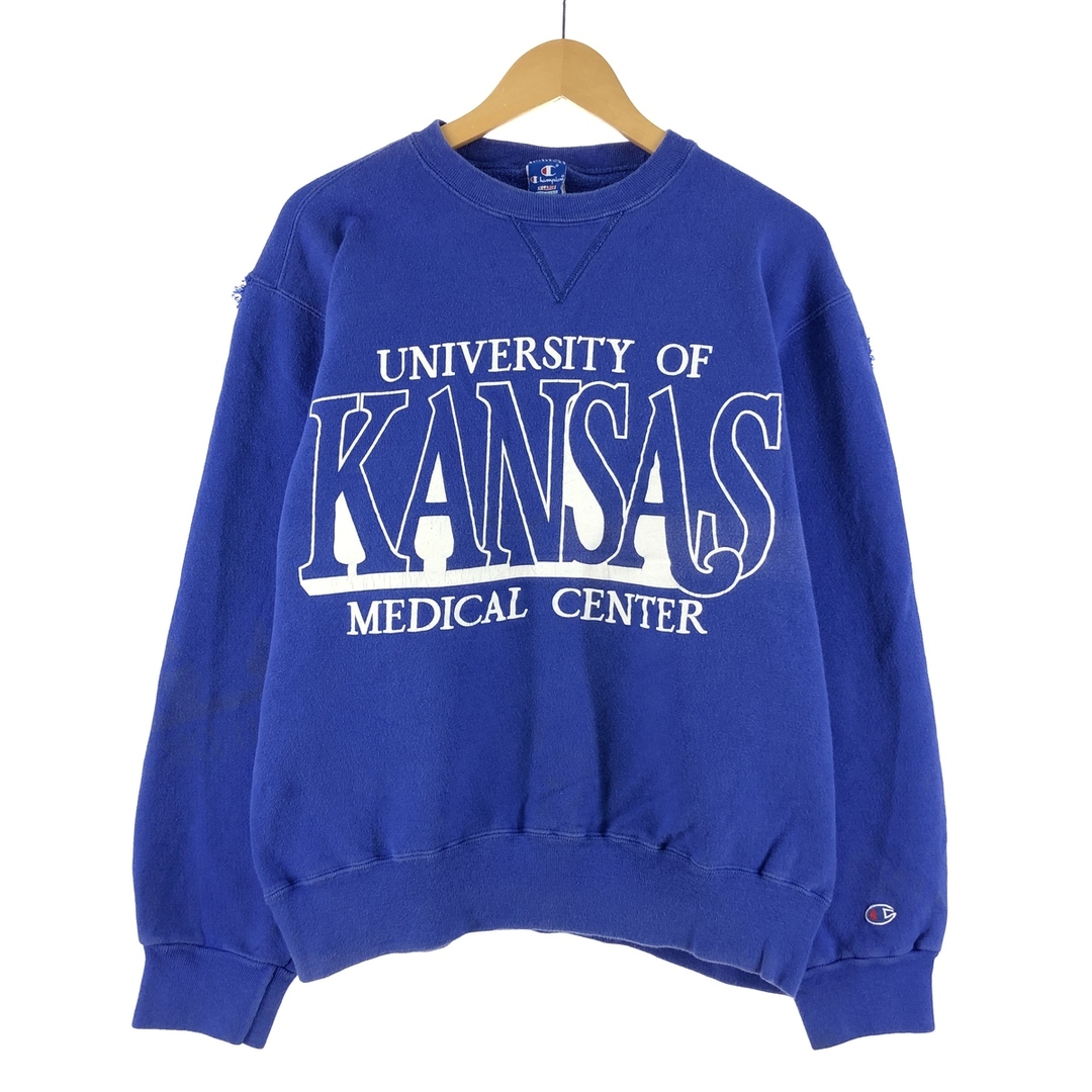 eaa364447取扱店90年代 チャンピオン Champion THE UNIVERSITY OF KANSAS カンザス大学 カレッジスウェットシャツ トレーナー USA製 メンズXL ヴィンテージ /eaa364447