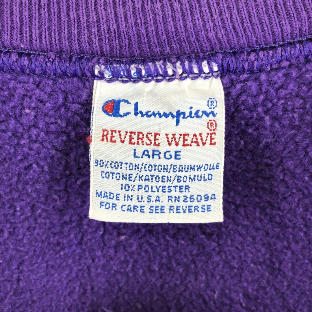 Champion(チャンピオン)の古着 90年代 チャンピオン Champion リバースウィーブ 刺繍タグ ワンポイントロゴスウェット トレーナー USA製 メンズM ヴィンテージ /eaa364448 メンズのトップス(スウェット)の商品写真