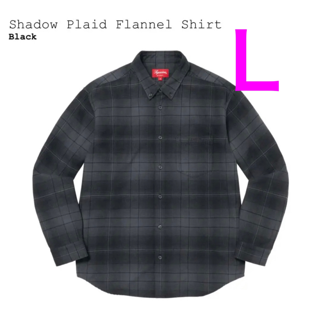 Supreme  Shadow Plaid Flannel Shirt 黒 L