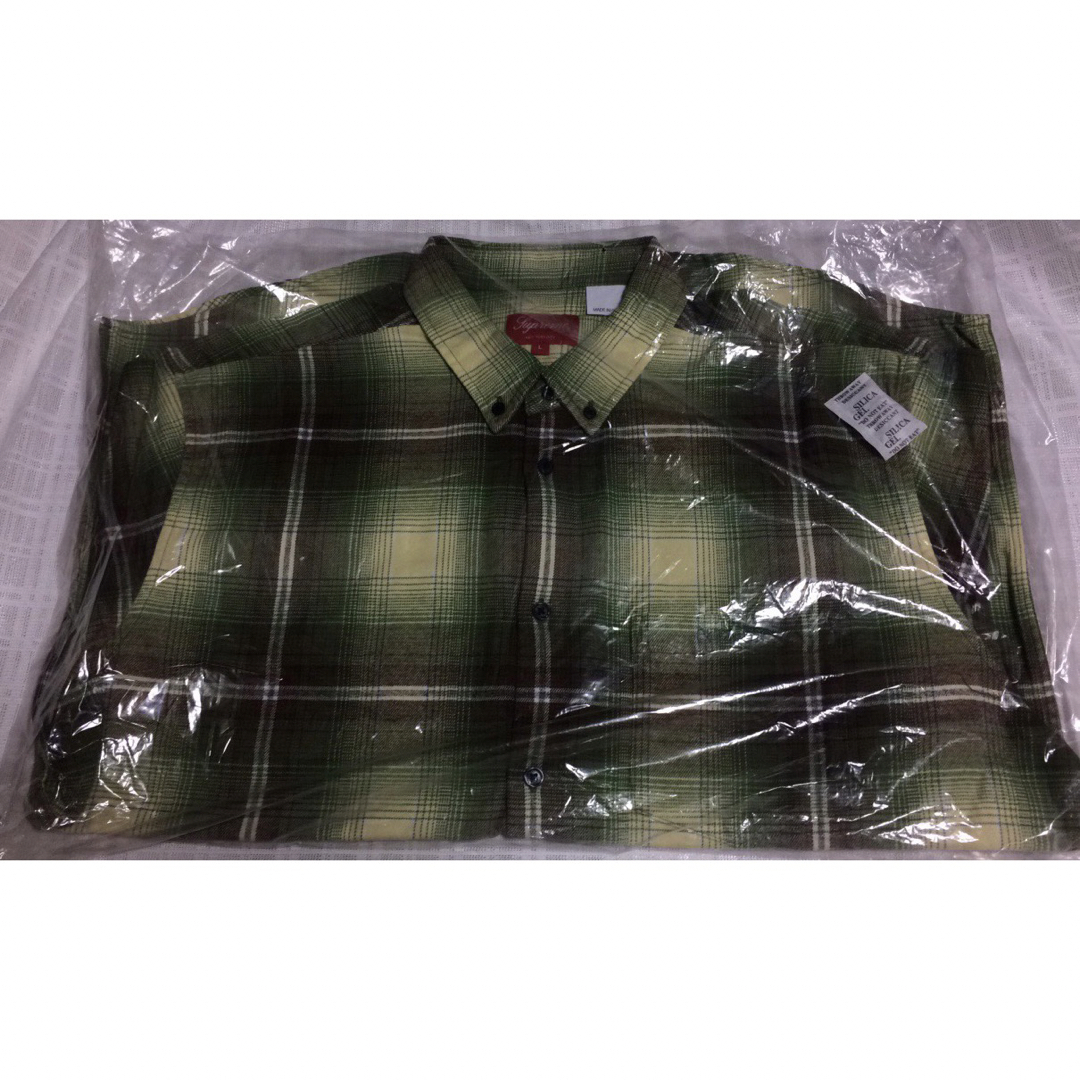 M 緑 Supreme Shadow Plaid Flannel Shirt