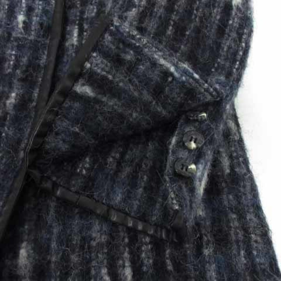 VIAGGIO BLU - ビアッジョブルー コート ツイード調 シャギー 起毛 青