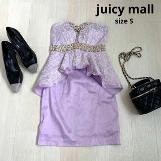 juicy mall レースドレス　ドレス　ベアトップ　キャバ嬢ドレス　Sサイズ(その他ドレス)