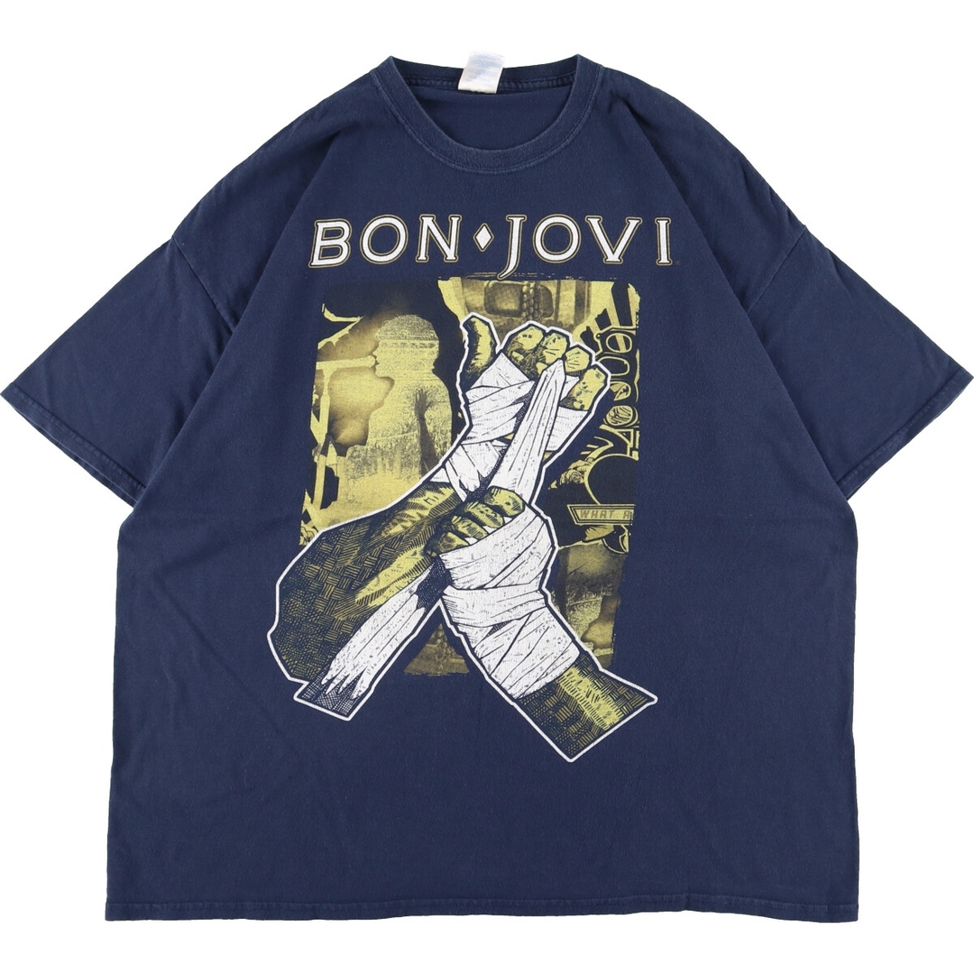 ギルダン GILDAN BON JOVI ボンジョヴィ 両面プリント バンドTシャツ バンT メンズXXL /eaa362981-ランク