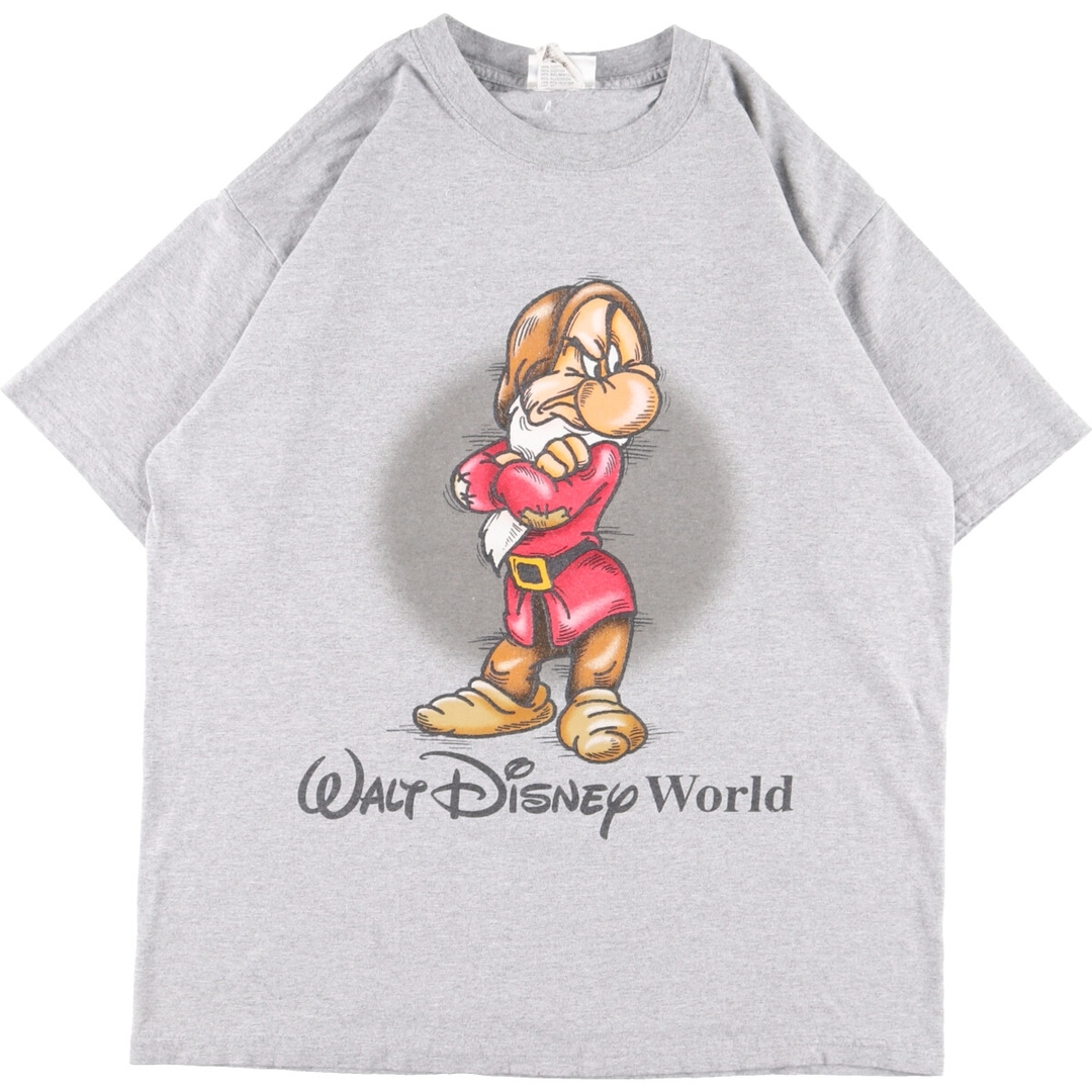 eaa363390取扱店90年代 WALT DISNEY WORLD 白雪姫 七人の小人 グランピー キャラクタープリントTシャツ USA製 メンズM ヴィンテージ /eaa363390