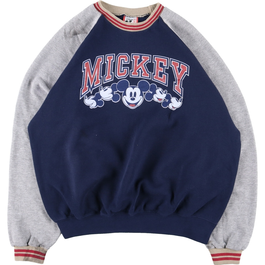 90年代 Disney DESIGNS MICKEY MOUSE ミッキーマウス キャラクタースウェットシャツ トレーナー USA製 メンズXL ヴィンテージ /eaa363313