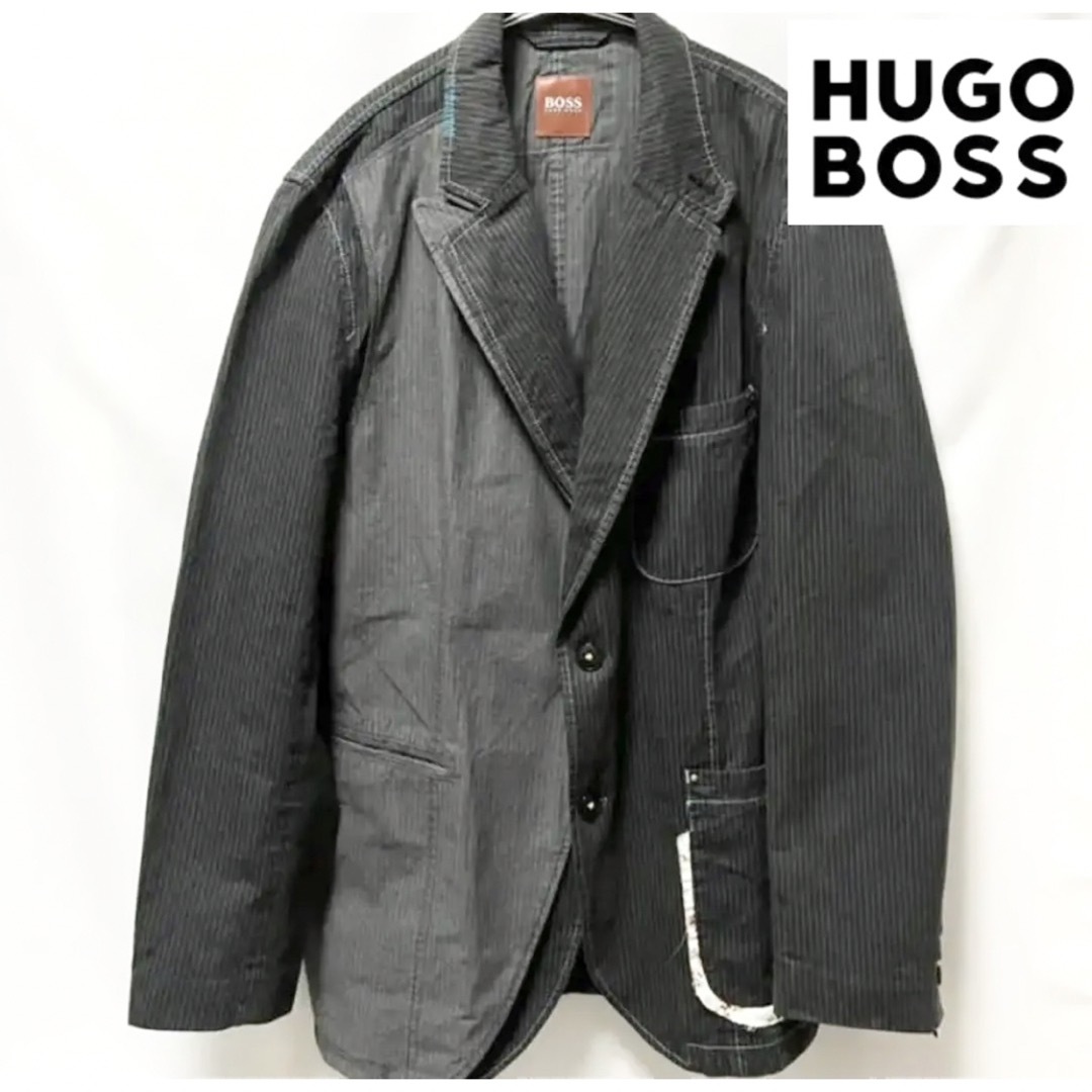 【美品】日本未発売 HUGO BOSSディテールが凄いデニムカジュアルジャケット