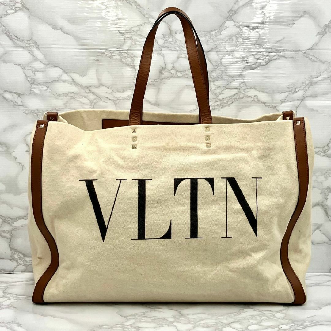 【美品】VALENTINO ヴァレンチノ トートバッグ VLTN キャンバス