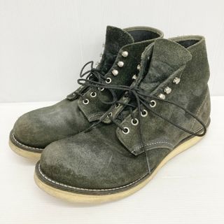 レッドウィング(REDWING)の★レッドウィング 8174 スウェード ブーツ ブラック size9・1/2D(ブーツ)